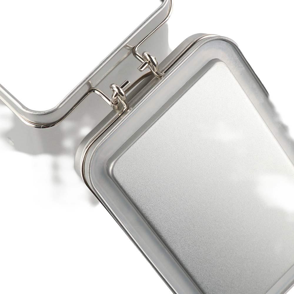 Silver Coffee Storage Canister Moisture Proof Tinplate Box Food Storage Case  Office
