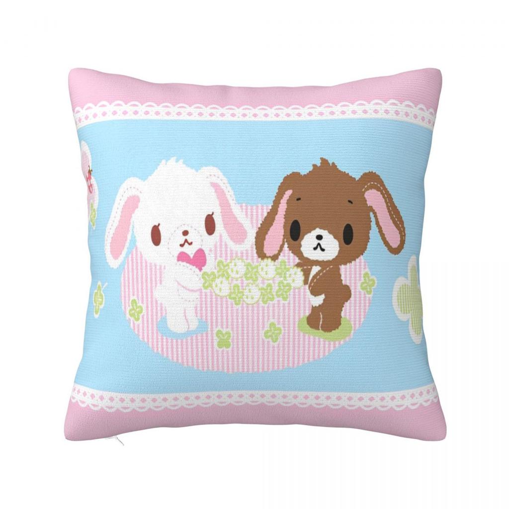 Sugarbunnies Anime Kuddfodral Polyester Dekorativ Kudde Söt Tecknad Rolig Kuddfodral