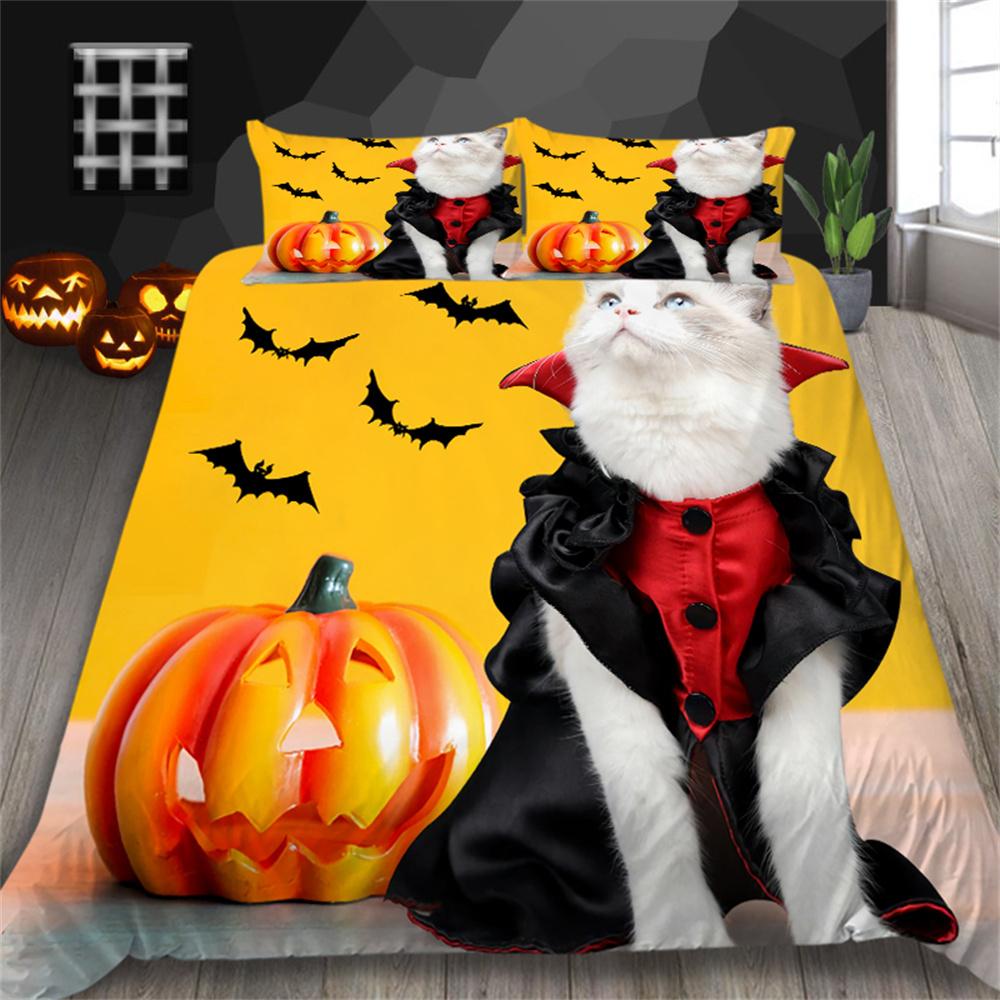 Halloween Duvet Cover Set Fashion Bedding Cover Suit King Size Bedding Teen Adluts Breathable Bedding Cover