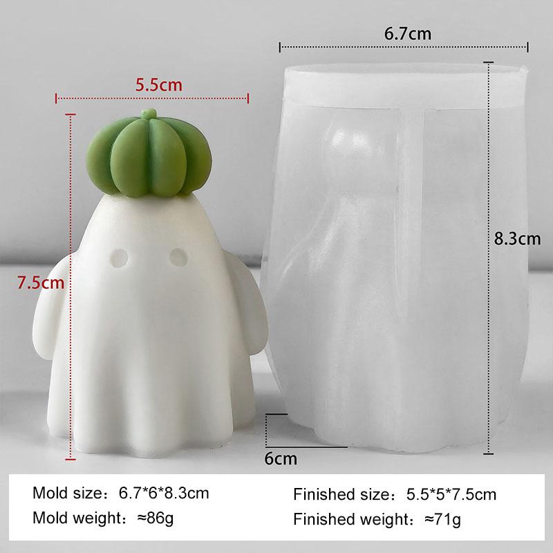 

DIY Ghost Pumpkin Halloween Candle Mold Handmade Aroma Plaster Resin Silicone Molds Halloween Decoration Candles Making Supplies