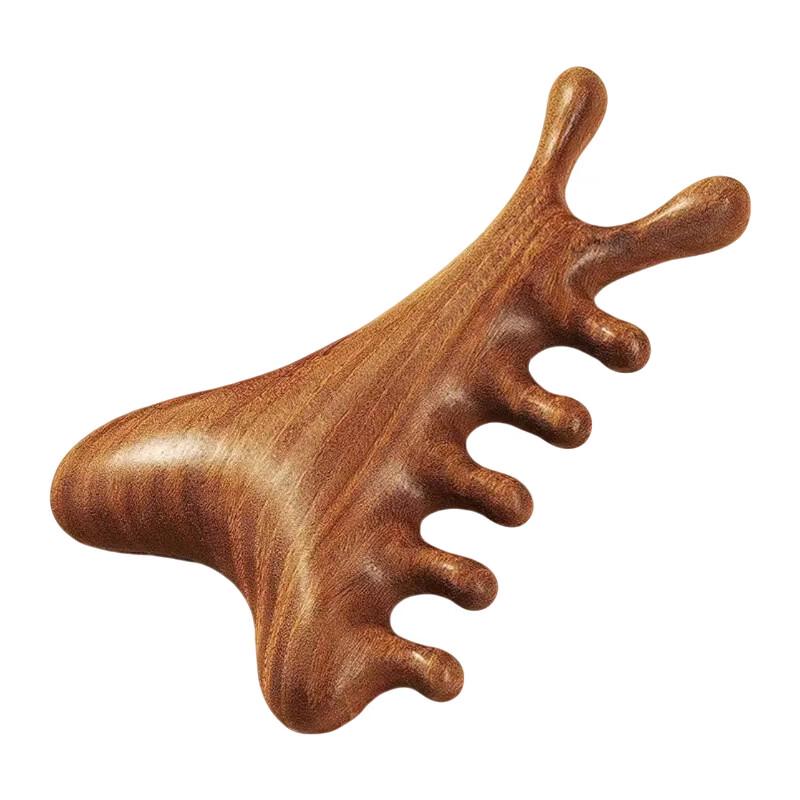 

Zhuanglu Huapin Gold Silk Sandalwood Meridian Comb