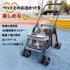 AOVOCO Pet 4 Dog Dog For Small and Medium Air Cart Bag Compact Dog Pet Black Cart, Wheels, Buggy, Cart, Lightweight, Dogs, Buggy, Dog, Included, Cart,