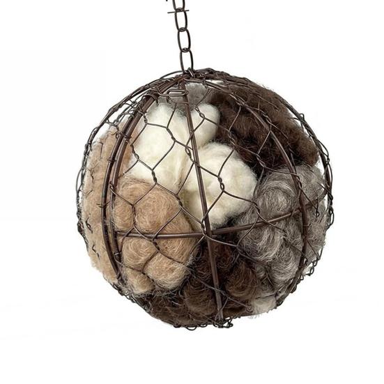 Handmade Alpaca Fiber Bird Nest for Garden Natural Biodegradable Nest Refill
