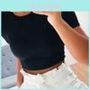 Elegantes Damen Sommer Strand Kurzarm Bluse T-Shirt Slim Fit Crop Tanktop