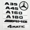 Yufjs4 For Mercedes Benz W176 W177 3D ABS Black A35 A45 A160 A180 A200 A250 Logo Letters 4MATIC Badge Car Rear Star Sticker AMG Emblem