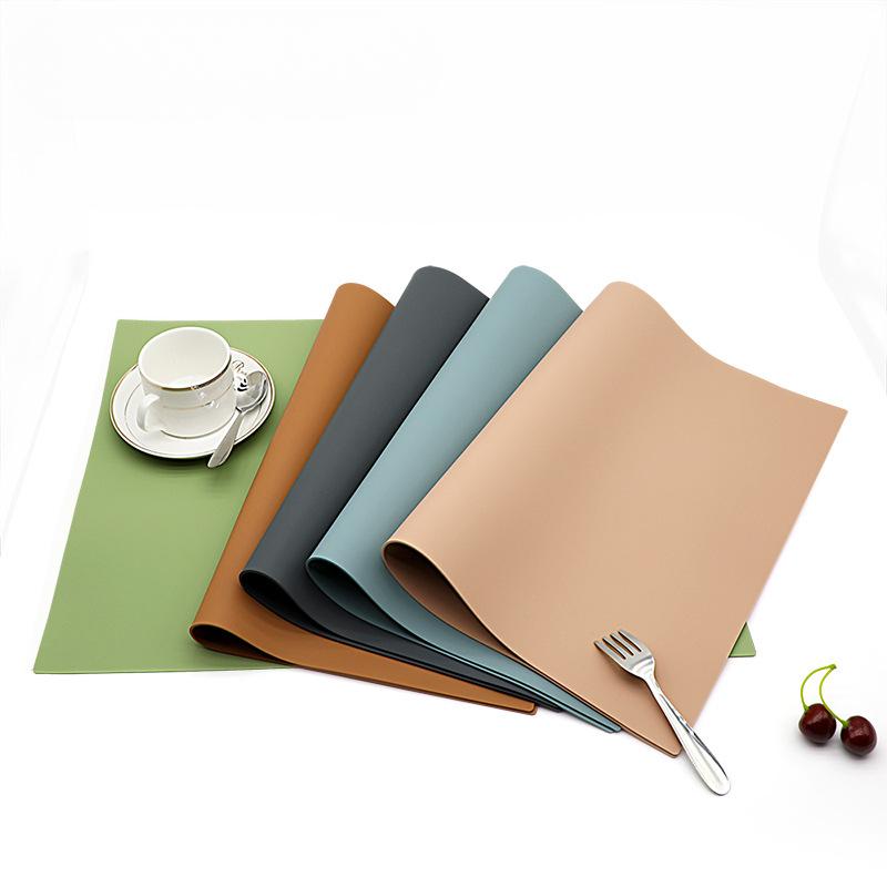 Silicone Placemat Square Thickened Children's Desk Mat Scald-proof Waterproof Oil-proof Student Table Insulation Mat