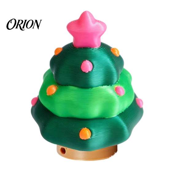 Portable Stress Toy Christmas Tree Fidget Clicker Keychain, 3D Printed Shaped Relief Holiday Party Favors Toy, Sensory Figure Key Ring Accessory
