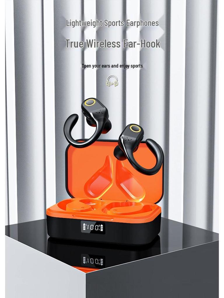 YW02 Wireless Sports Ear-hook Bluetooth Earphones with ENC and Long Battery Life