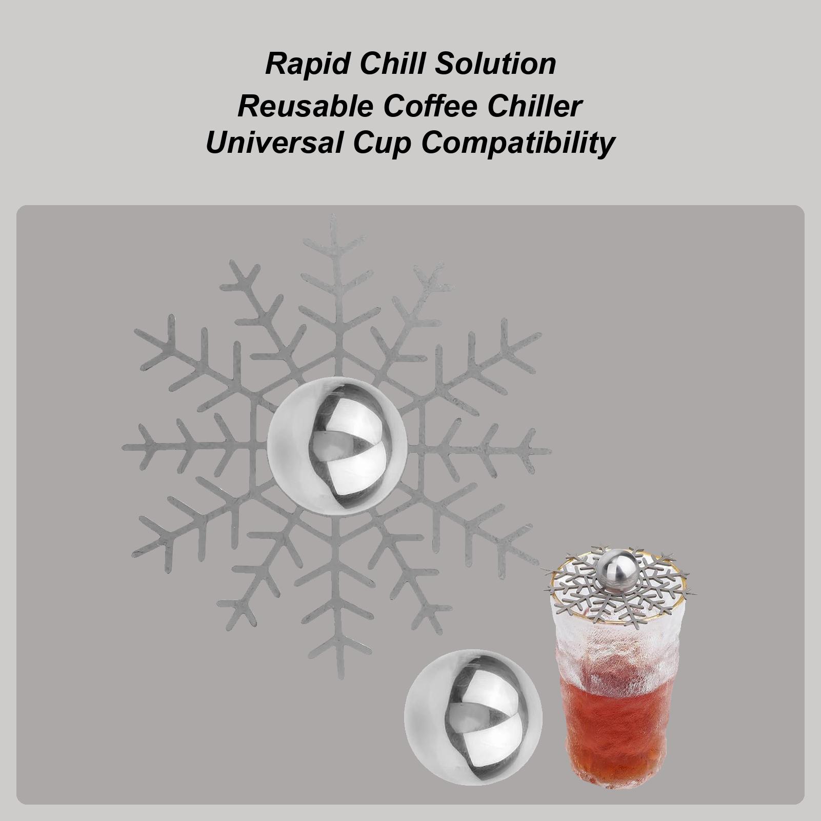 Coffee Chilling Ball 2 Pieces Metal Quick Chilling Sphere With Stand Cold Ball Machine Accessories For Gatherings Banquets China Mainland