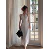 Neck Sling Dress Women's Casual Summer Small Waist a Word Thin Skirt