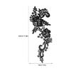EXCEART Wedding Lace Fabric, Floral Embroidered Patches for Decorative Flower Appliques, DIY Accessories, Black Polyester Thread, 1 Pair