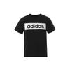 Podstawowe T-shirty Męskie Czarne z Okrągłym Dekoltem Umiarkowany Prosty Krój AJ6077