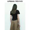 UR 2025 Spring Women's Hollow-Out Short Sleeve T-Shirt