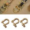 5Pcs Antique Brass Horse Shoe Clasps Screw in Fasteners for Apparel Bags DIY Craft Accessories