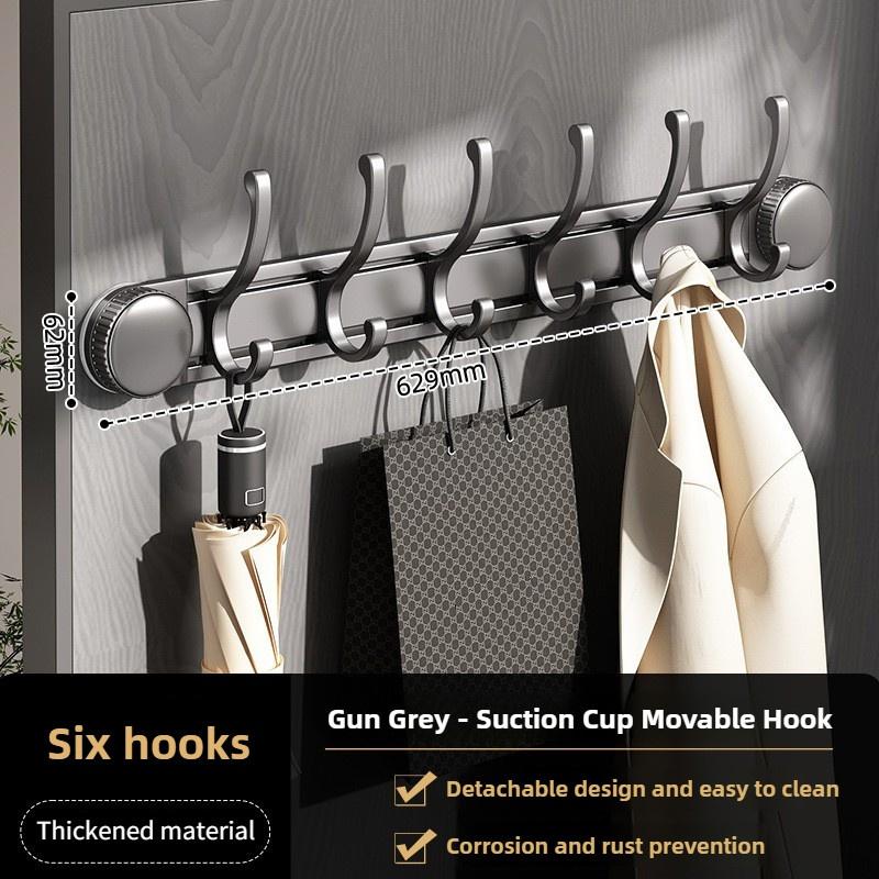 Household Suction Cup Door Rear Hook Perforation-free Strong Load Bearing Door Rear Hanging Rack Storage Wall Hanging Rack Hook