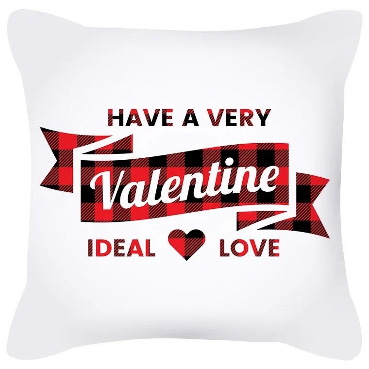 Home Decor Valentine Love Designs for Cozy Decor Pattern Cushion Cover Suitable for Sofa Bedroom Car Pillow Cover