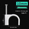 Steel Nail Round Plastic Cable Clip for Wire Management and Network Organization
