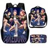 Girls Backpack Primary School Student Backpack Printed Children's Bag Shoulder Bag Pencil Case Three-piece Set