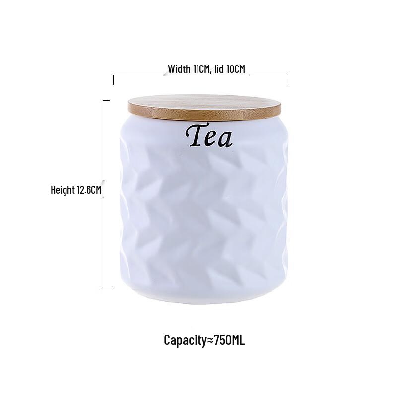 ZISIZ Ceramic Coffee Bean & Sugar Storage Canister with Lid, 750ml