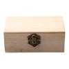 1PC Wooden Boxes With Lid Square Hinged Jewellery Craft Storage Box For Home Decoration DIY Hand-Made Mother's Day