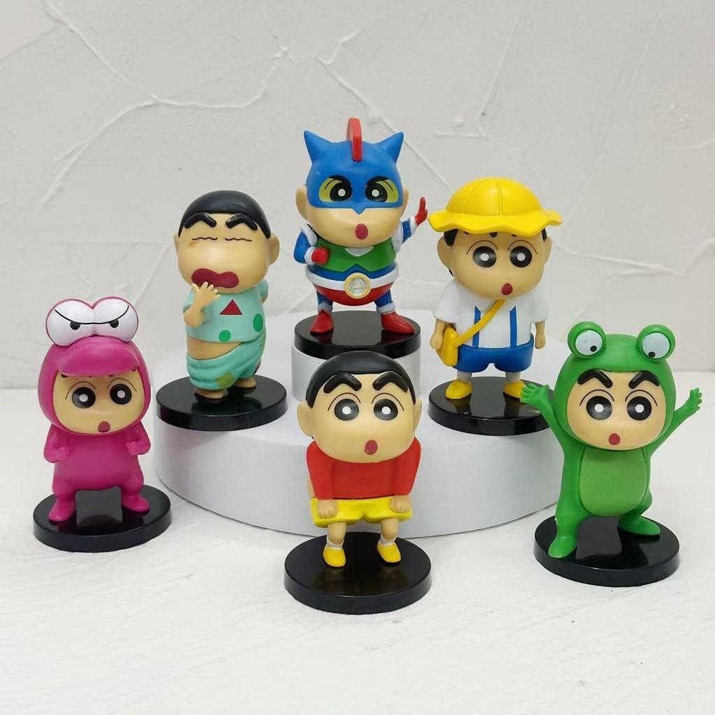Pvc Crayon Shinchan Character Toy Model Set Ornament For Desk And Decor Room