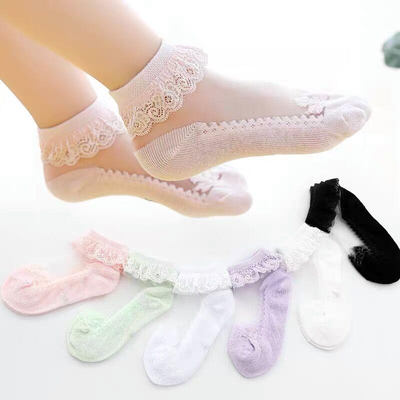 1Pair Baby Cotton Socks Lace Socks Princess Breathable Socks Summer Soft Ruffled Socks
