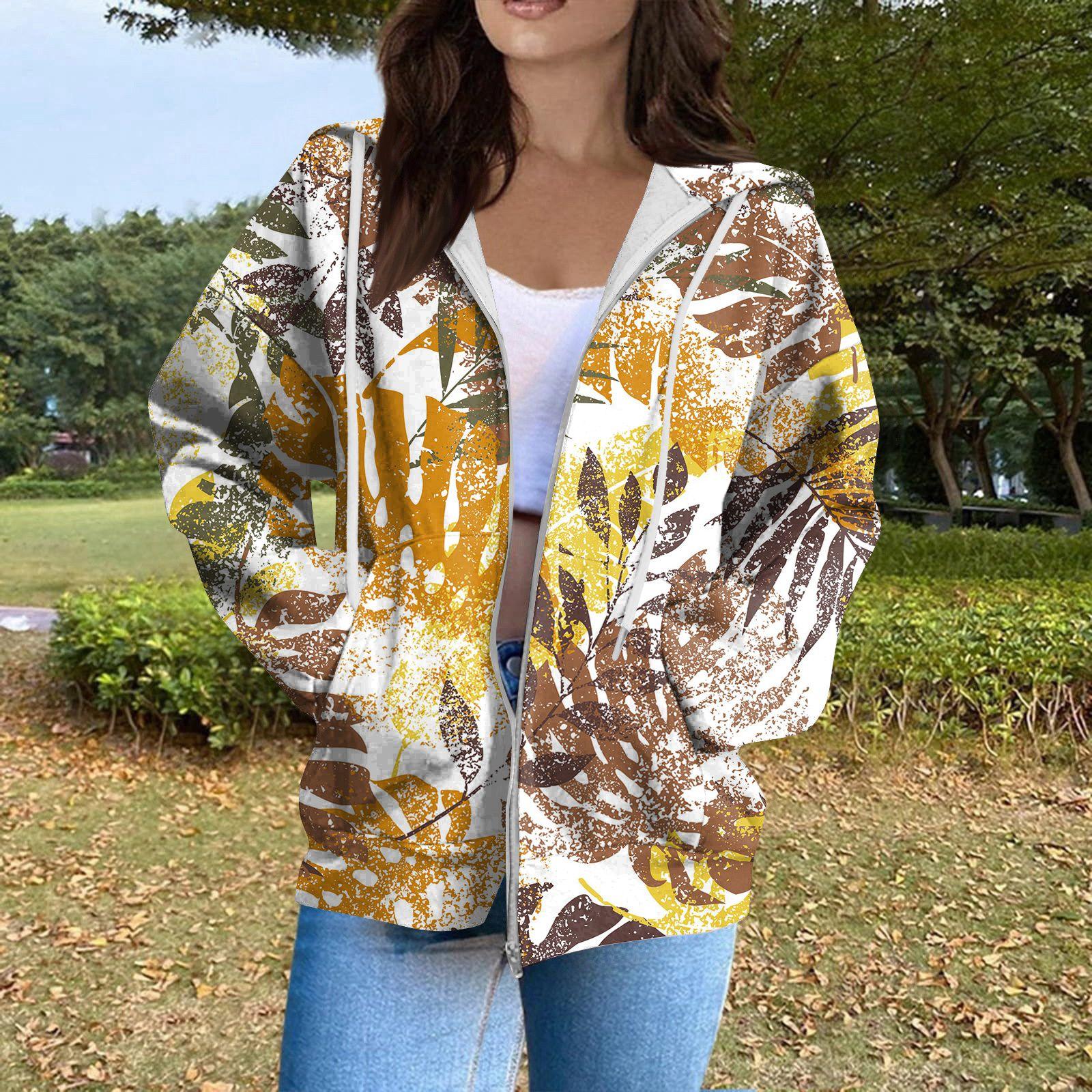 

Женская модная повседневная толстовка с принтом на Хэллоуин, длинный рукав с карманом, кардиган, куртка, пальто с капюшоном на молнии XL