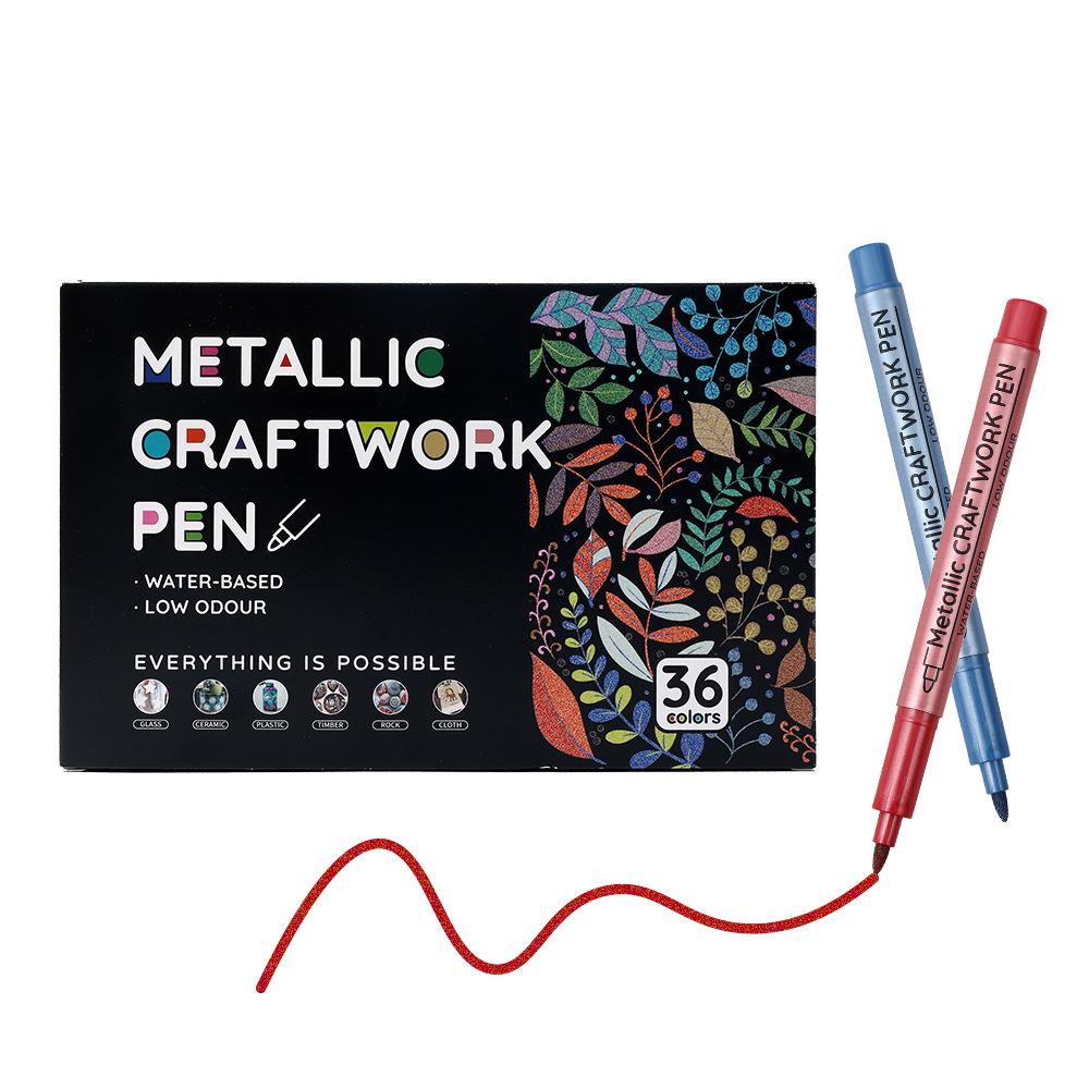 Colorful Metallic Signature and Highlight Pen for Crafting & DIY Projects