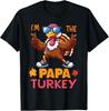 Cool Turkey Wearing Sunglasses Sneakers I'm The Papa Turkey T-Shirt Unisex T-Shirt