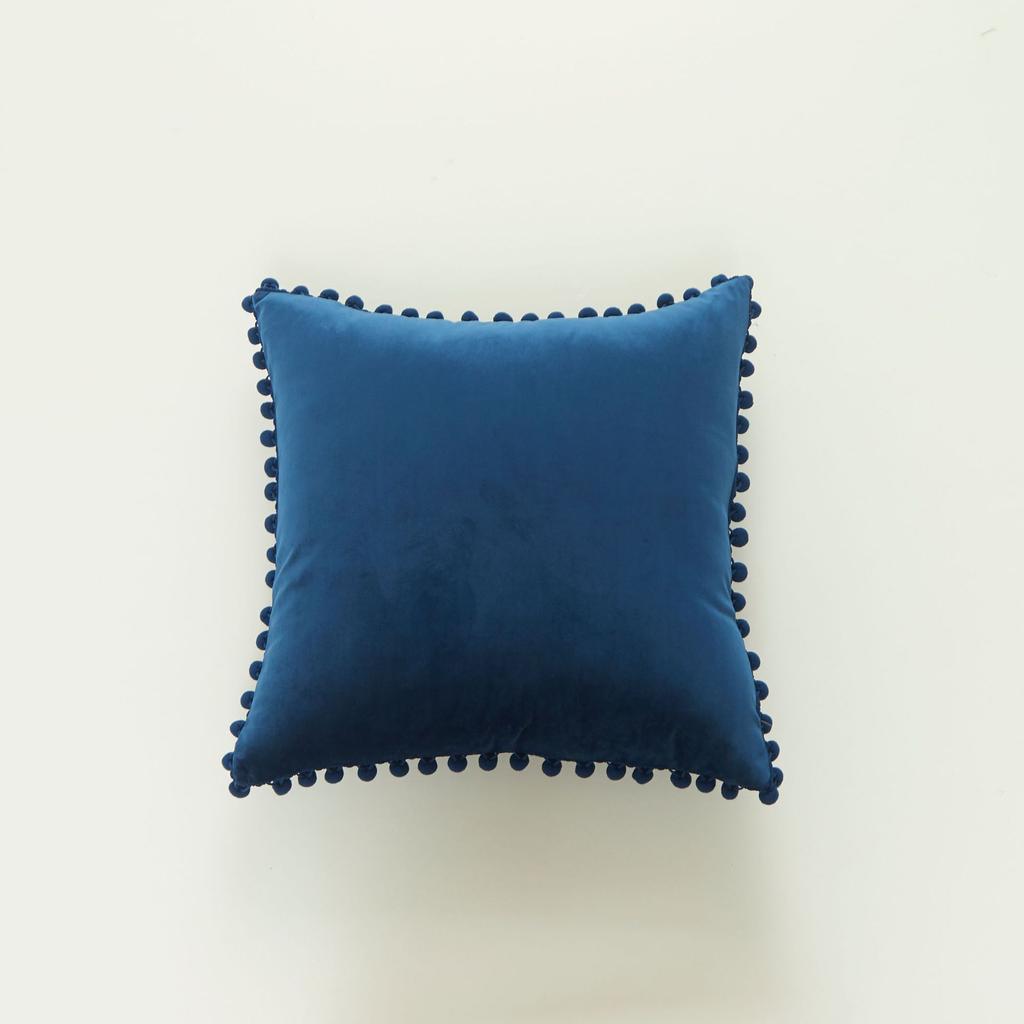 Modern Minimalist Living Room Dutch Velvet Cushion Cover with Large Ball Edge INS Nordic Style Pillow Cover Without Core