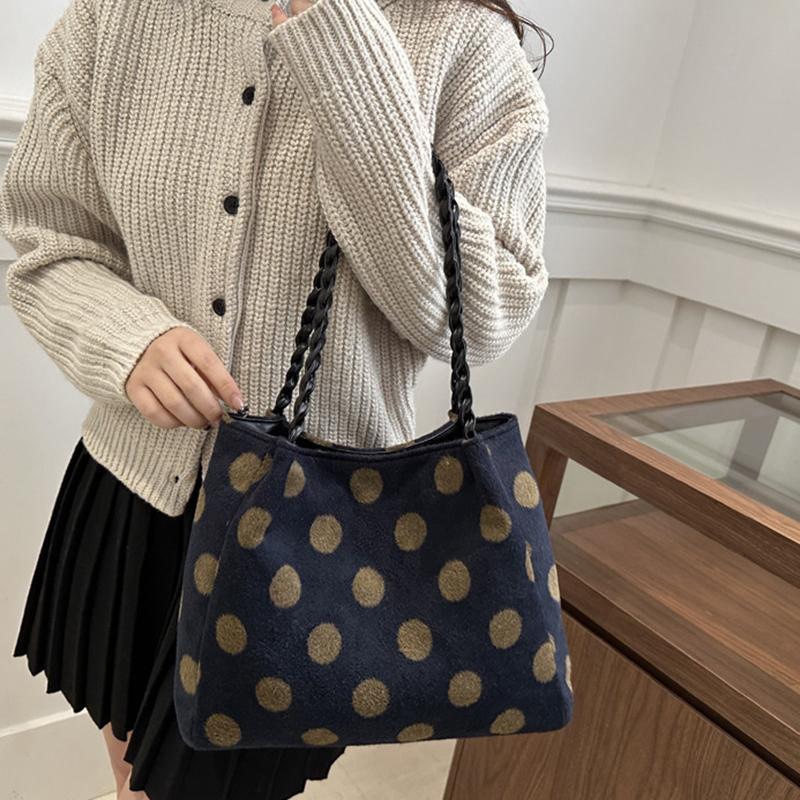 Retro Suede Tote Bags for Women Shoulder Bags Large Capacity Armpit Bag Shopping Bag Class Bags for Girl Designer Bag