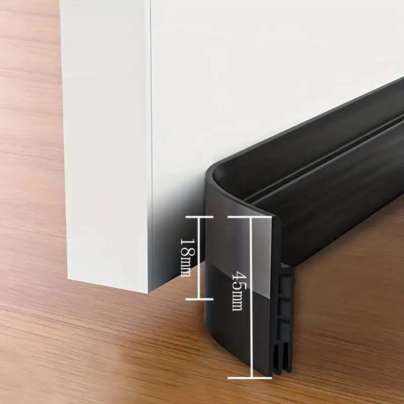 Self-Adhesive Soundproof Door Bottom Strip for Glass, Windproof and Waterproof Sealing Sticker.