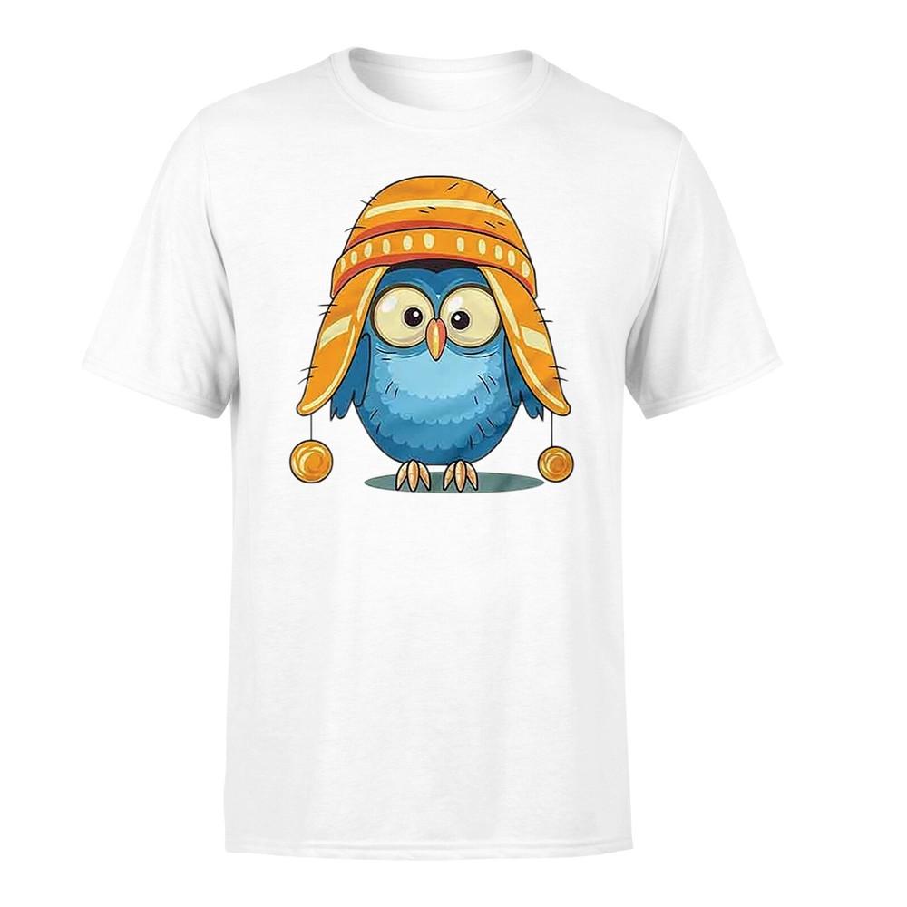 Cute Owl Mens Womens T Shirt Drawing Art Funny Cartoon Fashion Unisex Tee