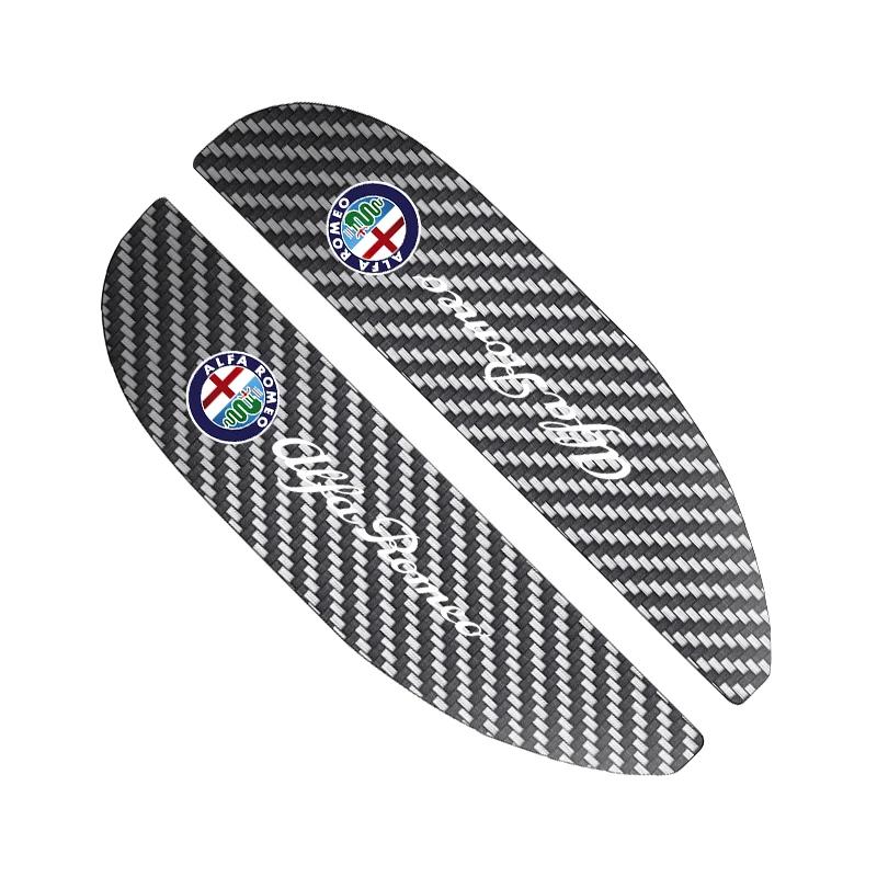 

Car Stickers For Alfa Romeo 2Pcs Carbon Fiber Car Rearview Mirror Eyebrow Rain Cover For Alfa Romeo Mito Brera 147 Giulietta 159