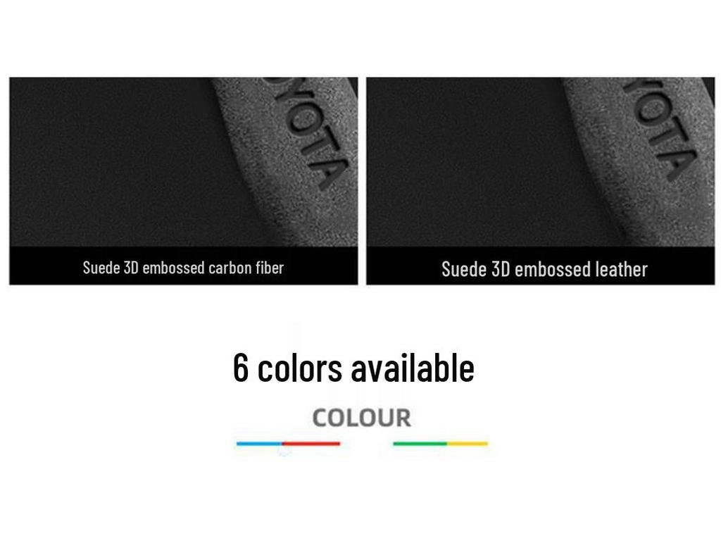 Genuine Leather Steering Wheel Cover for Toyota Camry 2006-2022 - All-Season Universal Fit with Carbon Fiber Suede