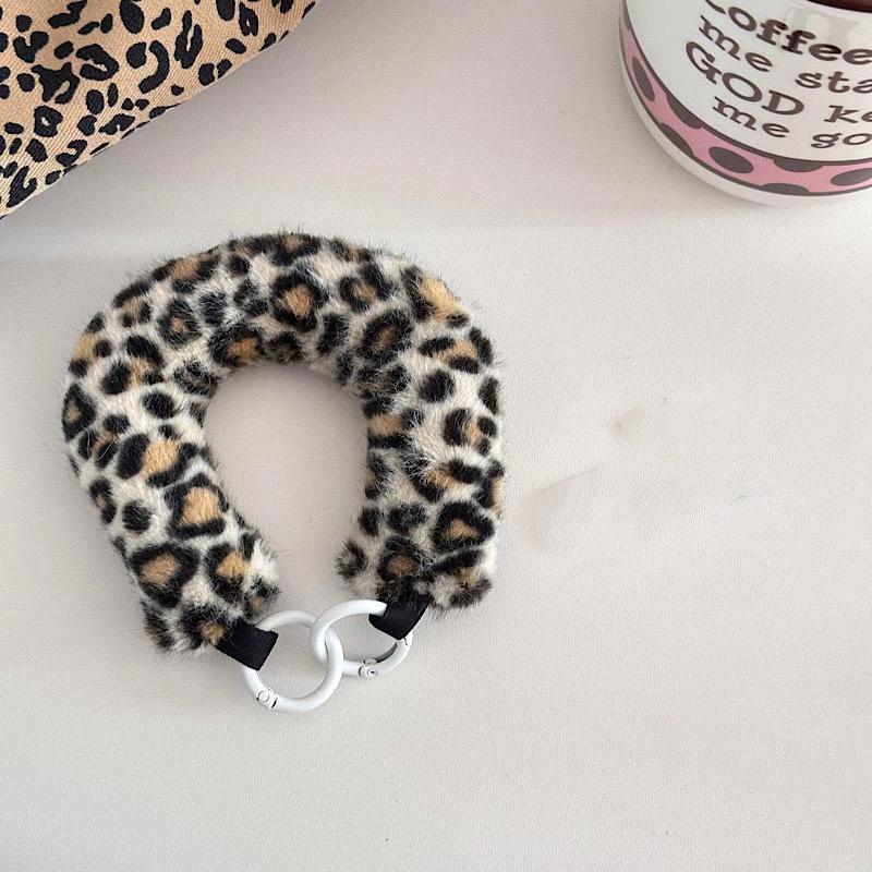 

Winter Warm Mobile Phone Wrist Strap Cell Accessories With Patch Key Lanyard Exquisite Anti-lost Cellphone Chain Rope Keychain