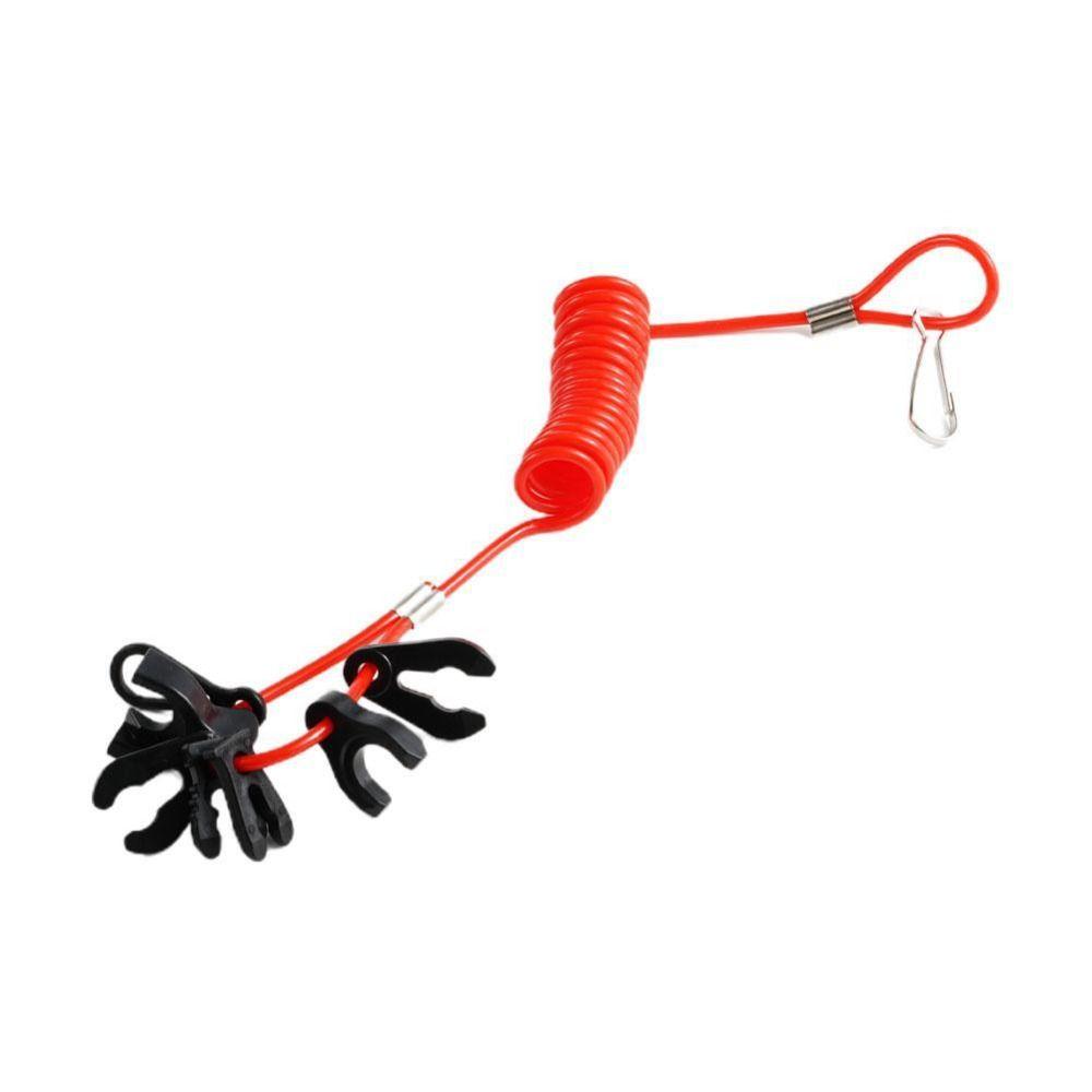 Stretchable Boat Safety Lanyard Kill Switch Red Boat Outboard Engine Kill Stop Switch  Boat
