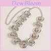 Geometric Metal Waist Chain For Women With Hook Closure Fashion Hip Belt Accessory