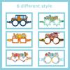 Theme Graduation Season Cartoon Pattern Paper Glasses Photography Props Decor