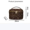 Damen Wildleder-Kosmetiktasche Große Kapazität Bade-Reisebeutel Vintage Make-up-Taschen Handgehaltene Aufbewahrungstasche Leopard-Kulturbeutel