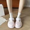 Cute and Sweet Thick-soled Non-slip Bag Head 2025 New Height-increasing Slippers Are Comfortable and Lightweight, and Two Wear One-pedal Hole Shoes.