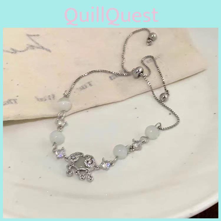 Cat Modern Elegant Eye Stone Bracelet With Delicate Zirconia Lock For Women Fashion