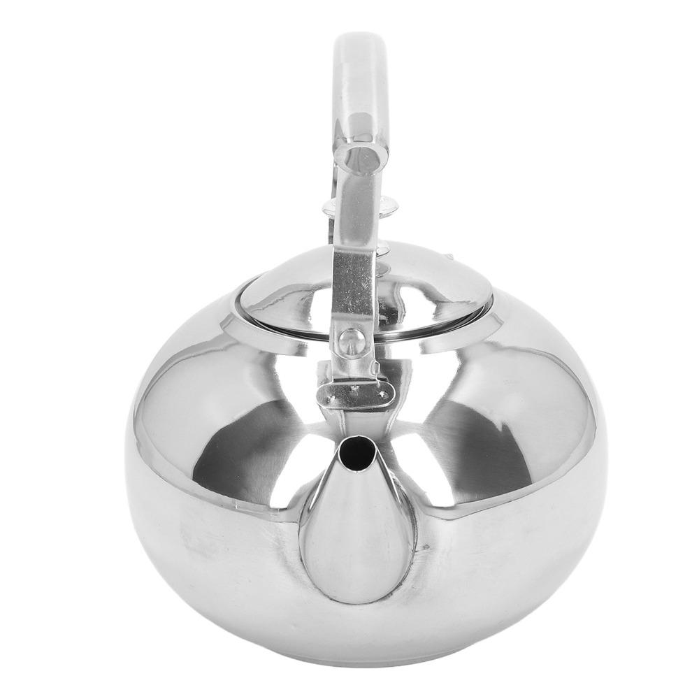 Removable Filter Stainless Steel Teapot Stovetop Compatible Table Serving Pot Home Use