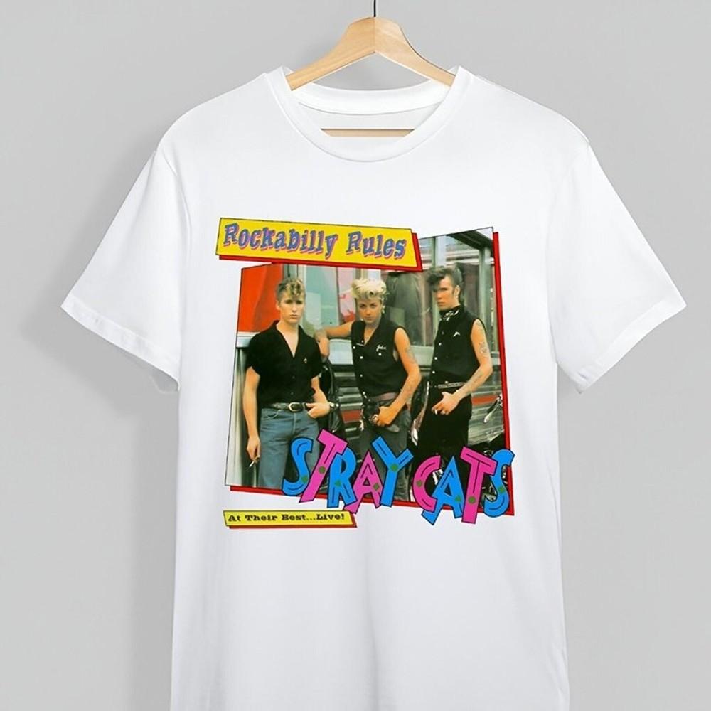 

Stray Cats Band T-Shirt in Cotton Unisex TshirtGraphic cute shirt hot Unisex T-Shirt L