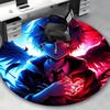 1pc Anime Devil Design Round Carpet - Office Chair Mat, Non-Slip Rug for Home Decor, Living Room, Bedroom, Game Room