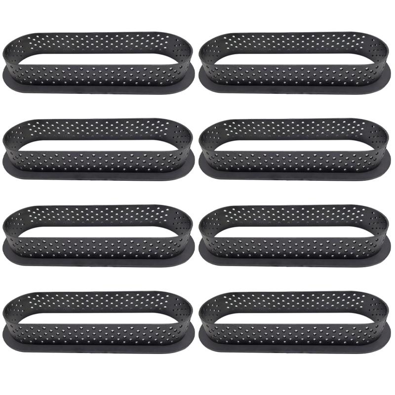 

8 шт. Пластиковые кольца для торта, перфорированные кольца для тарталеток, термостойкие кольца для мусса, инструменты для украшения тортов на кухне