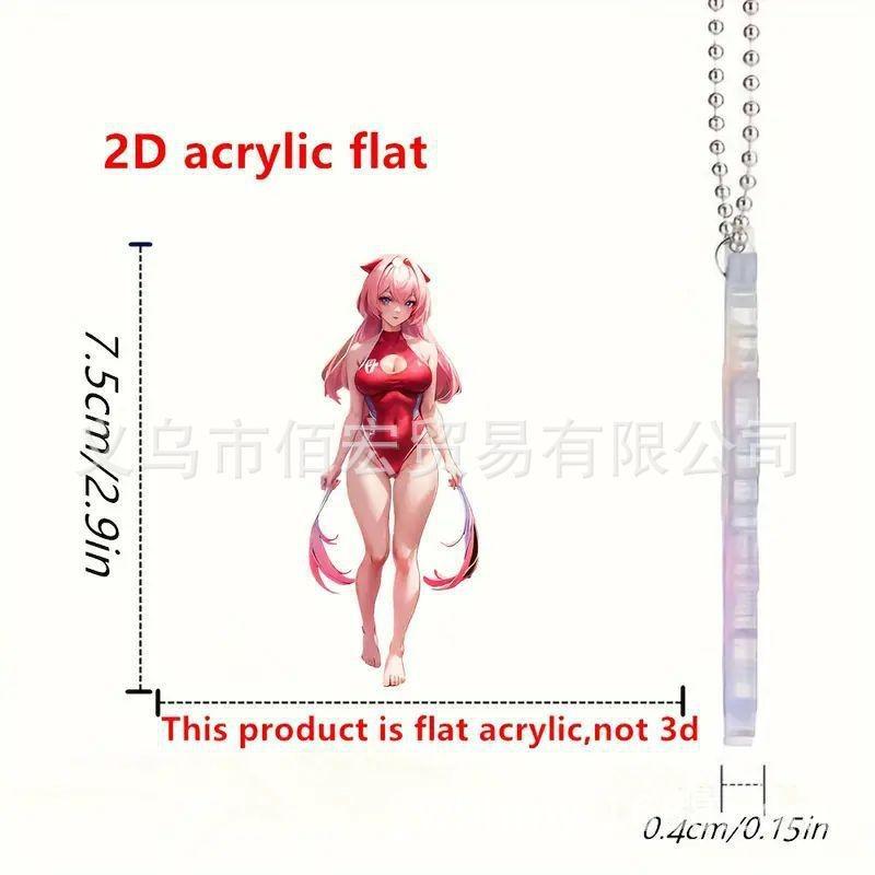 

Акриловое Высококачественное Плоское Подвесное Украшение Сексуальный Декор для Автомобиля Очаровательный Стиль Мультяшный 2