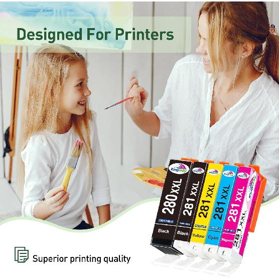 280XXL 281XXL Erstatning for Canon blekk 280 og 281 blekkpatroner 280XXL Blekk 281XXL PGI-280XXL CLI-281XXL for Canon TR8620a Blekkpatroner for Pixma