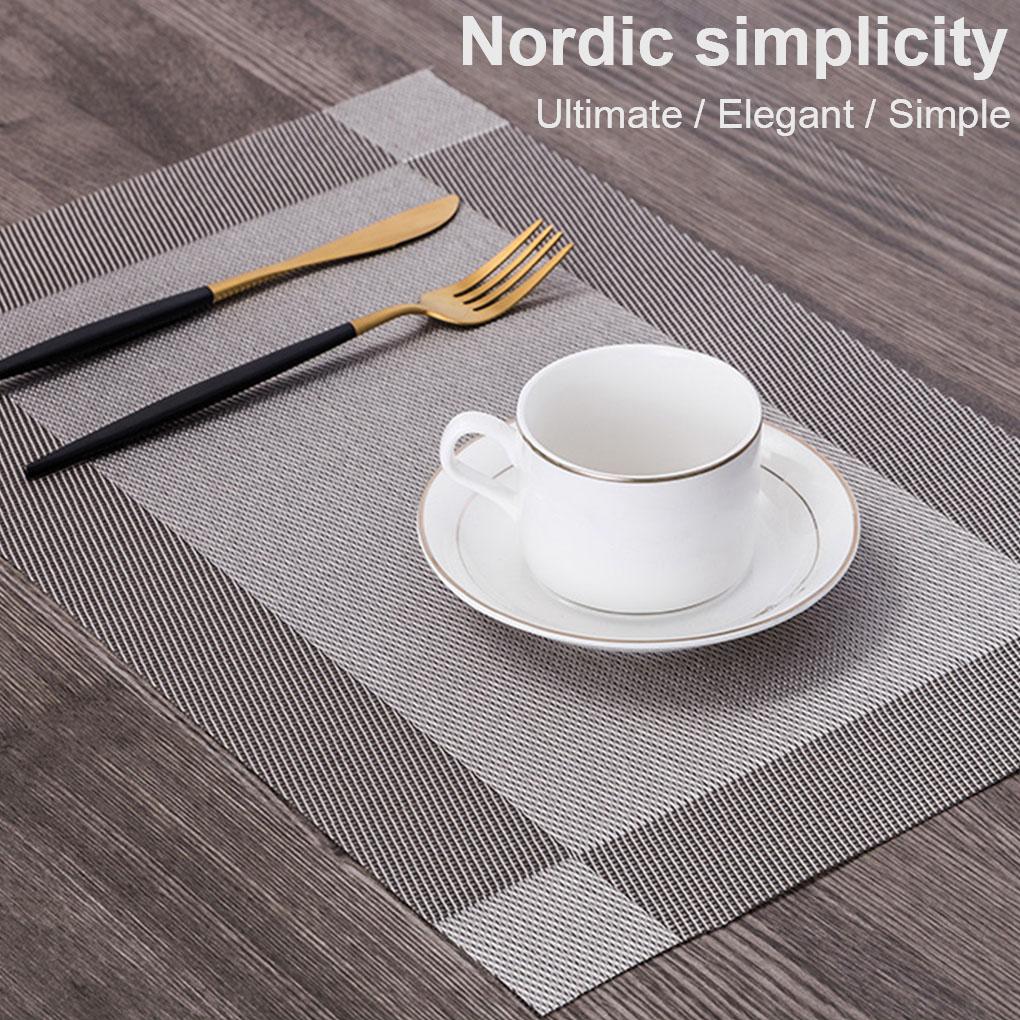 PVC Coaster Insulation Pad Mat Non-slip Table Placemat Home Kitchen Decor
