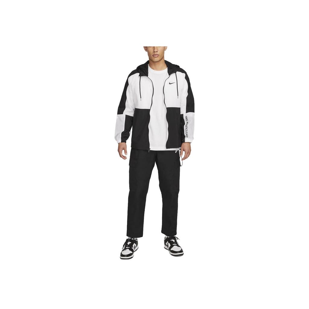 Nike Pantaloni Casual Dritti con Stampa Lettere Monocolore Uomo Bottoms Nero DX0614-010